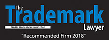 ‘Recommended Firm for 2018’ by the Trademark Lawyer Magazine